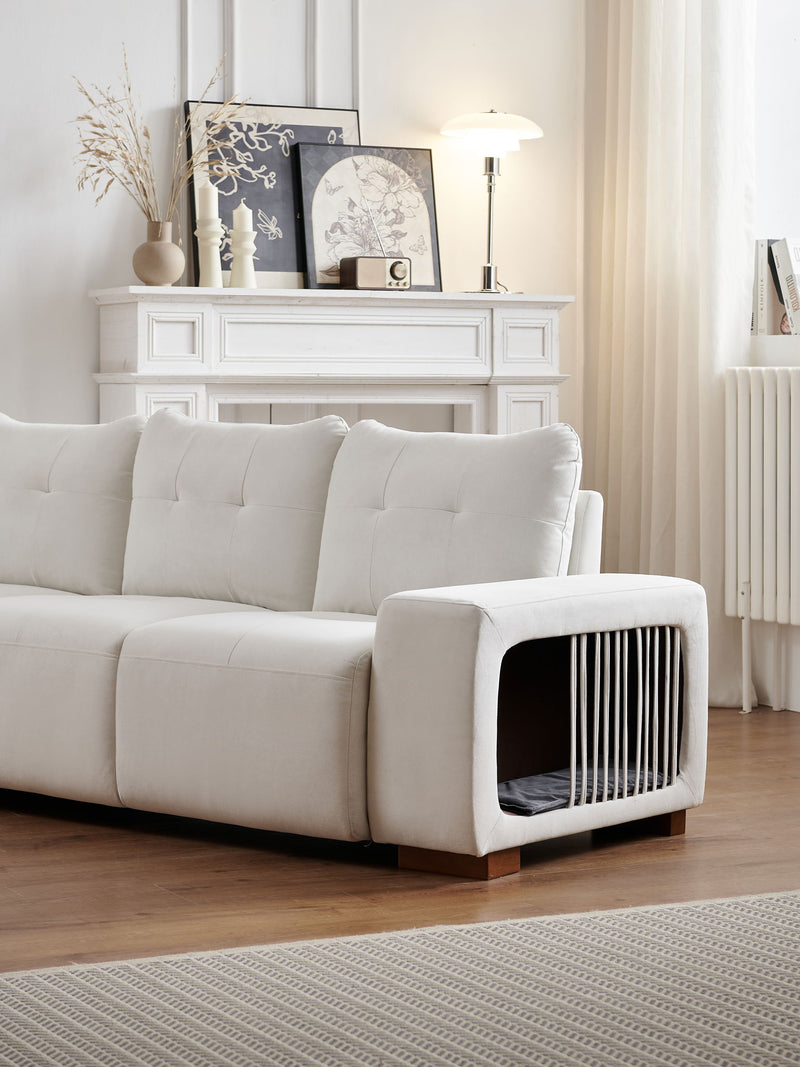 3 Seater Sofa Couch For Living Room, Modern Couches For Small Space, Cat Nest Sofa, For Cat Friendly, Comfy Couch With Waterproof And Cat Scratch Resistant Fabric