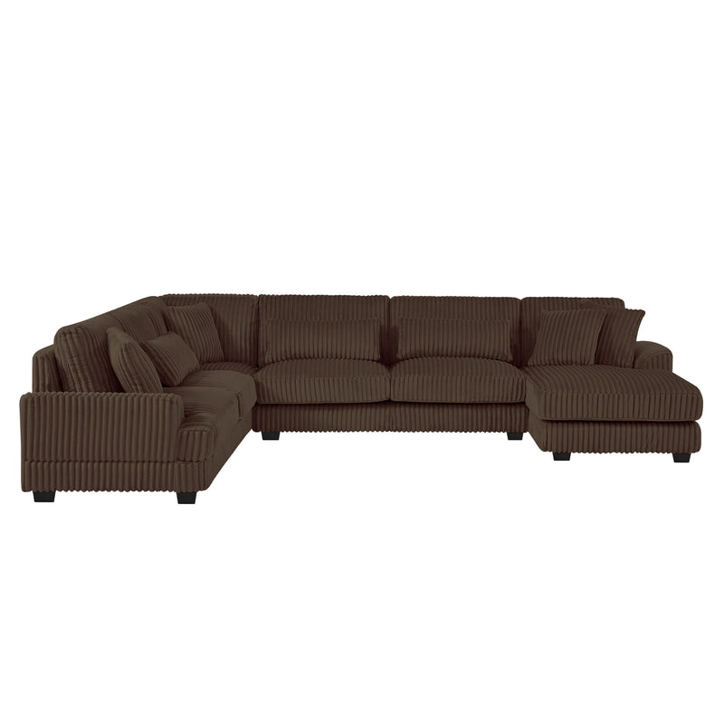 Oversized Sectional Sofa U - Shaped Sofa Couch Modern Sofa Upholstered In Soft With A Chaise Lounge For Living Room