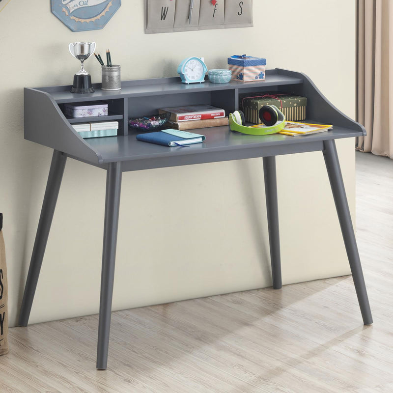 Writing Desk With 4 Compartments - Gray