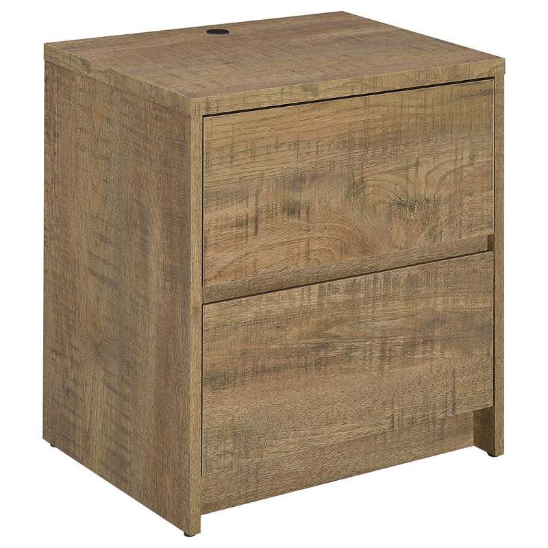 Geary - 2 Drawer Nightstand With LED Lights And USB Charging Ports