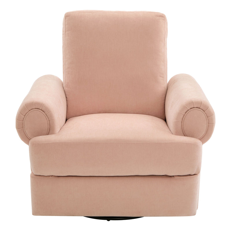 Manual Swivel Recliner Rocker Chair With Adjustable Backrest