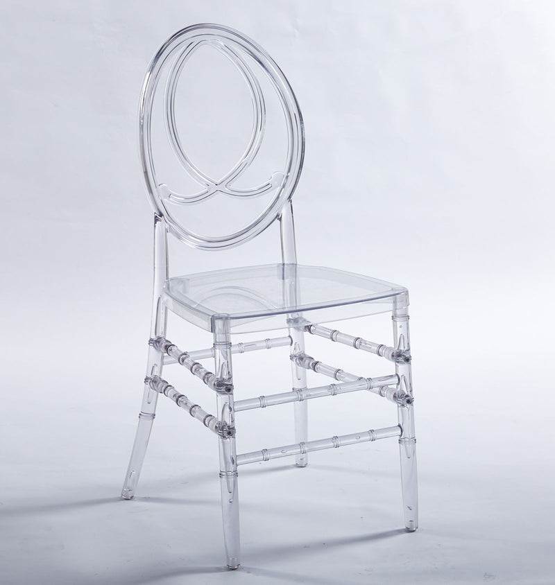 Dining Chair, Plastic Seat, Welding Chair (Set of 4) - Transparent