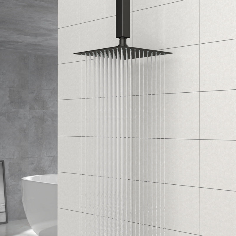 8" Square Rain Shower Head, Ceiling / Wall Mount Stainless Steel Bath Fixture