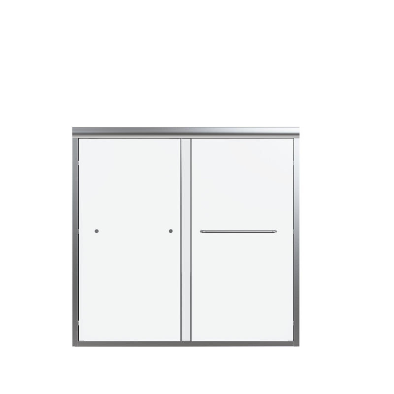 Semi-Frameless Double Sliding Shower Door, Bypass Shower Door, 1 / 4" (6Mm) Thick SGCC Tempered Glass Door