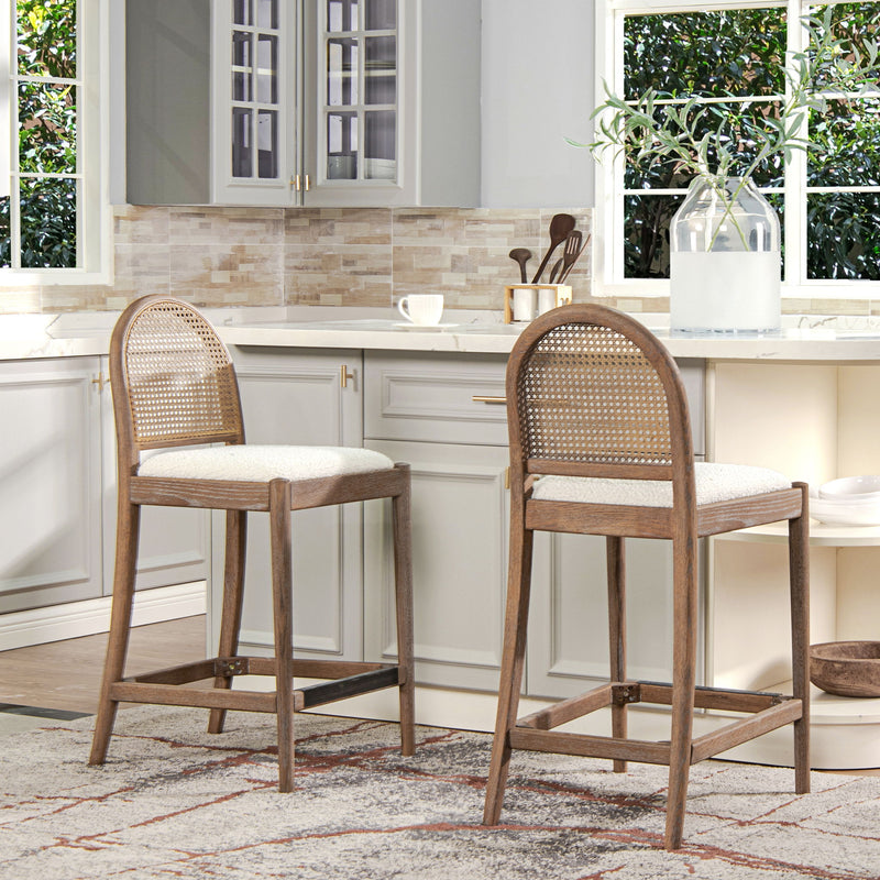 Panama - Curved Back Cane Counter Stool (Set of 2)