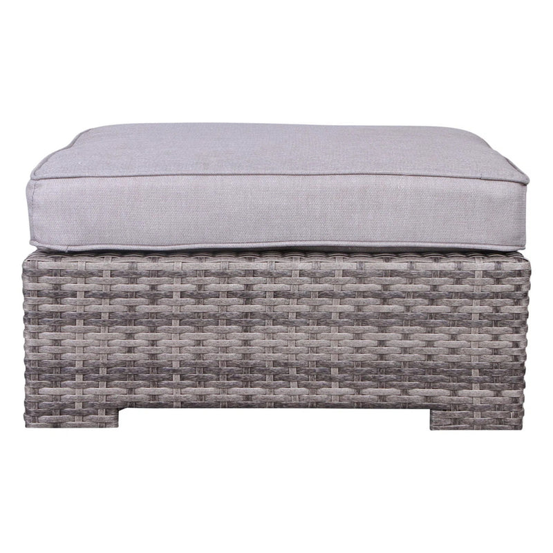Outdoor 6 Person Wicker Seating Group With Cushions - Gray Mix