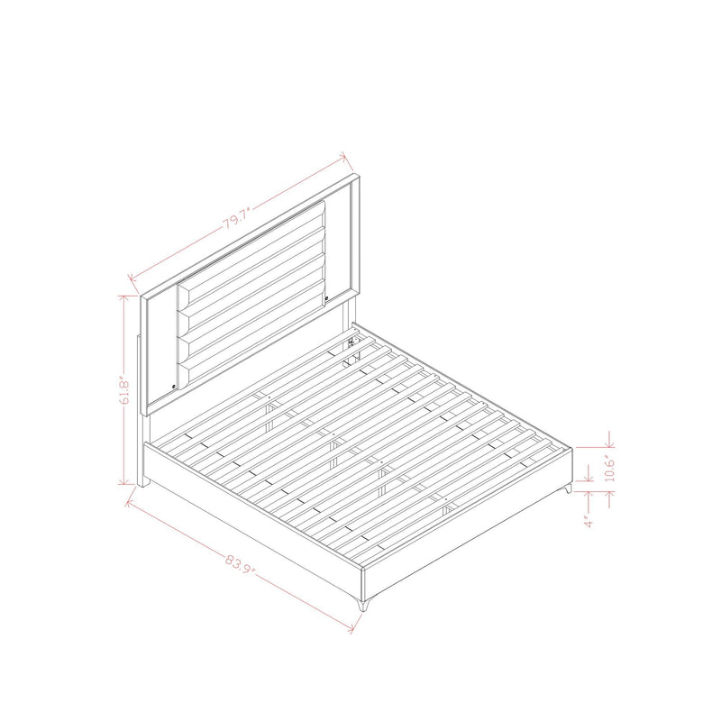 Star - Bed With LED Modern Design