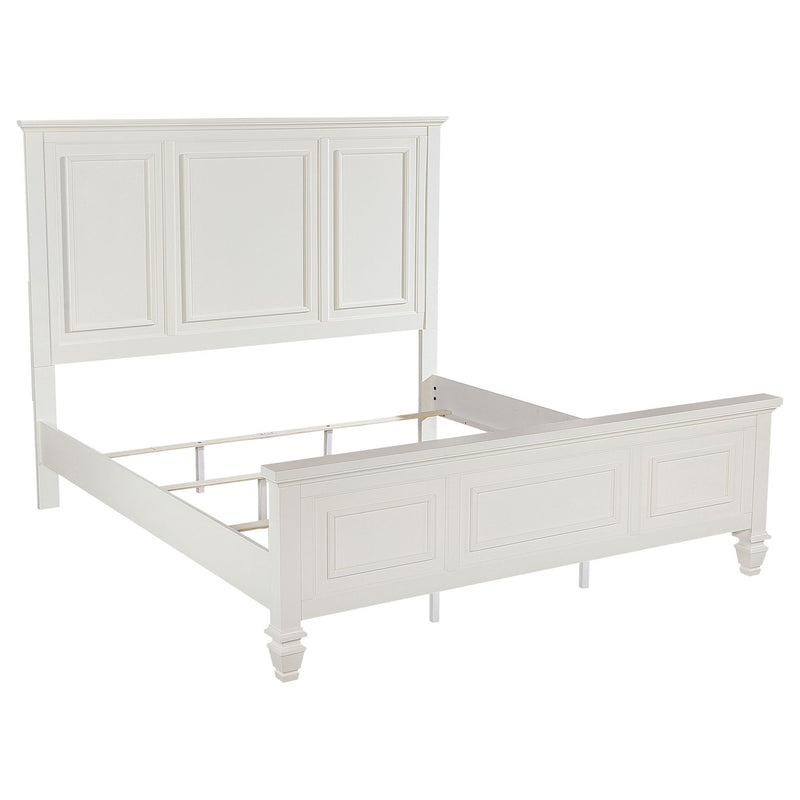 Chelema - Eastern King Panel Bed - Cream White