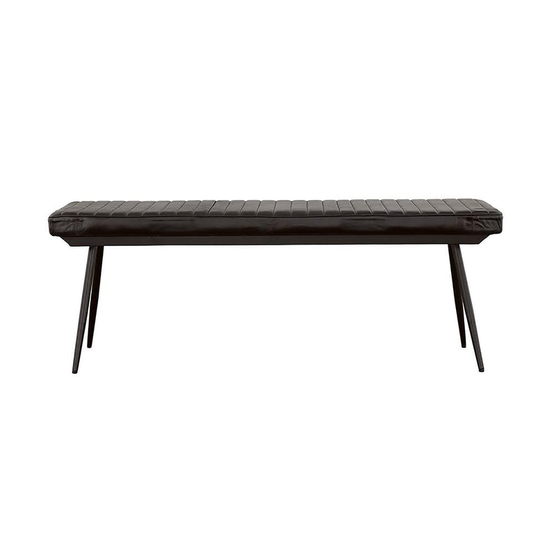 Tufted Cushion Side Bench - Black