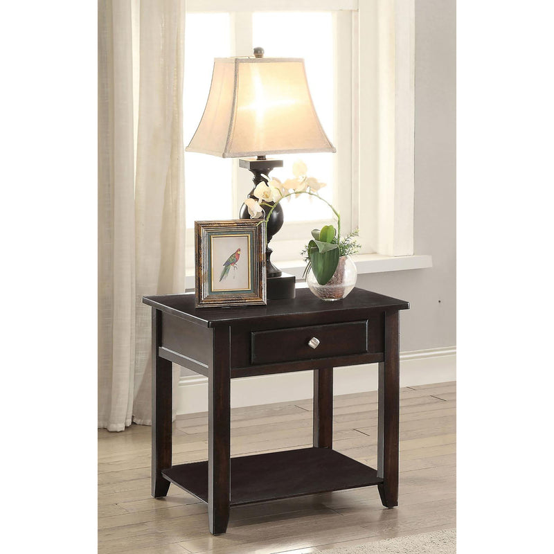 1 Shelf End Table - Brown