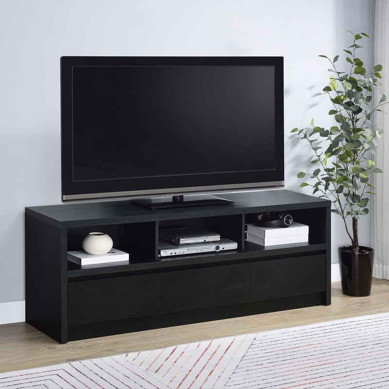 O'Brien - 3 Drawer TV Stand Media Console - Black