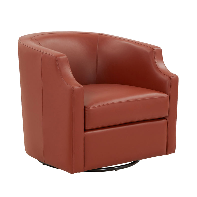 Emmett - Swivel Glider Barrel Chair With Clip Arm Design