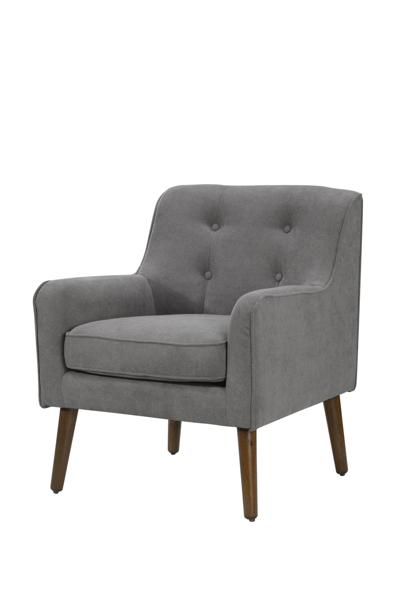Ryder - Mid Century Modern Woven Fabric Tufted Armchair