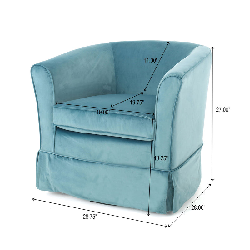 Zeniqua - Upholstered Swivel Chair With Loose Cover