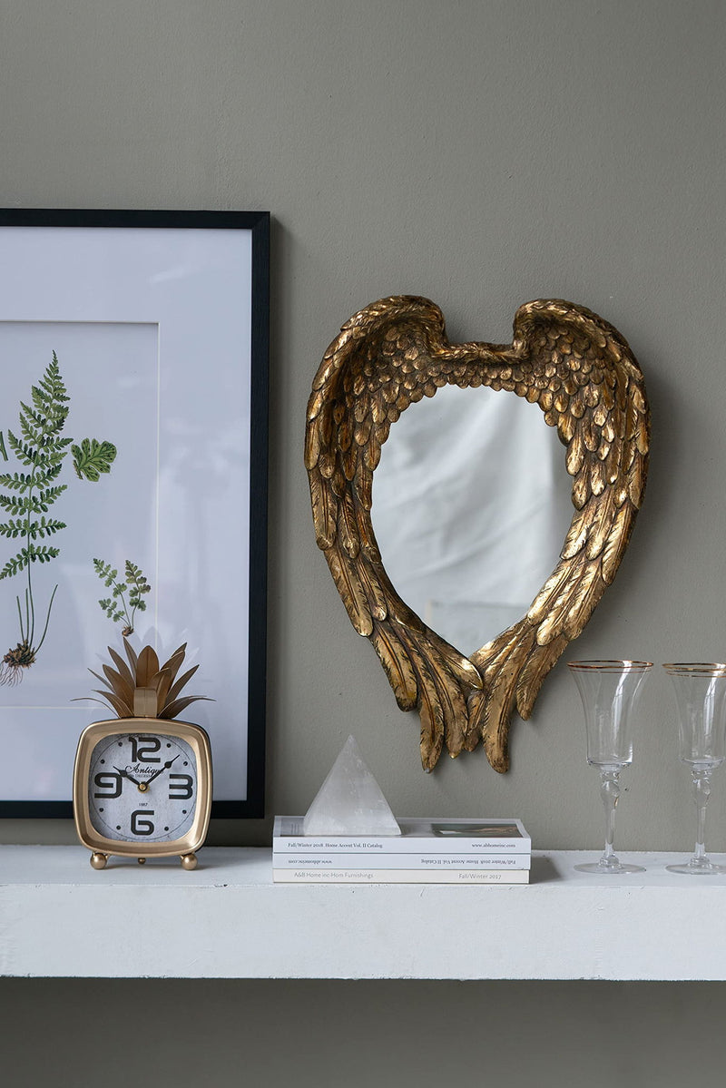 Wing Accent Mirror, Wall Mirror For Living Room - Gold