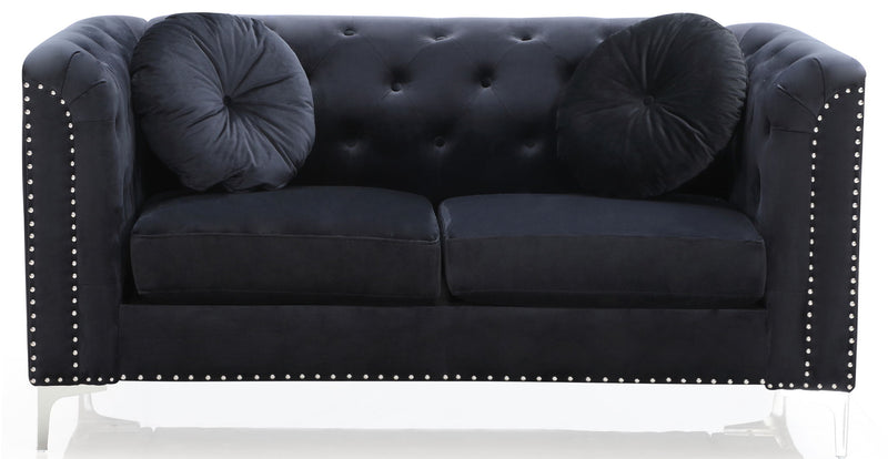 Stylish Sloped Arm Loveseat