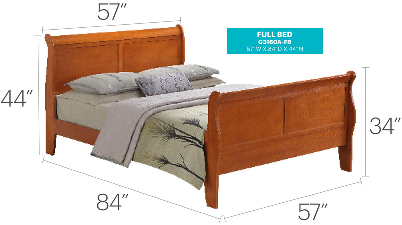 Panel Sleigh Bed