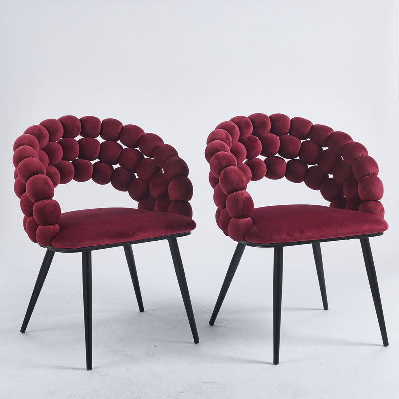Modern Chair With Tube Legs, Soft Cushions And Comfortable Backrest