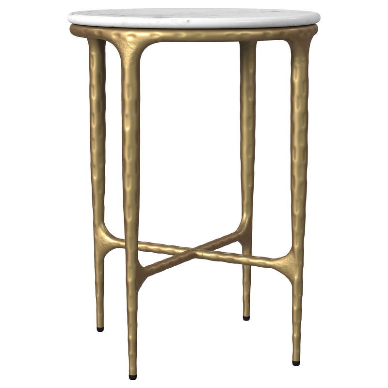 Prussia - Round Side Table - White Marble