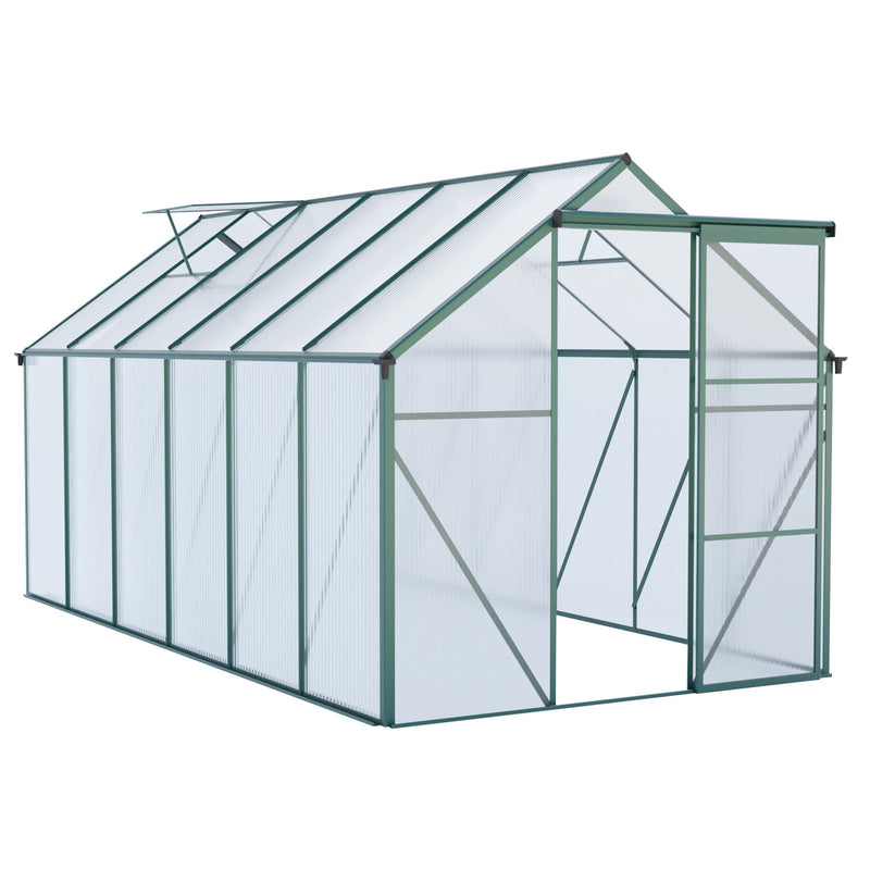 Polycarbonate house Raised Base And Anchor Aluminum Heavy Duty Walk-In houses For Outdoor Backyard In All Season