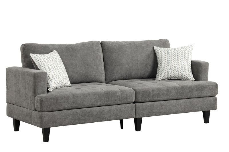 Callaway - Sofa With Throw Pillows - Gray
