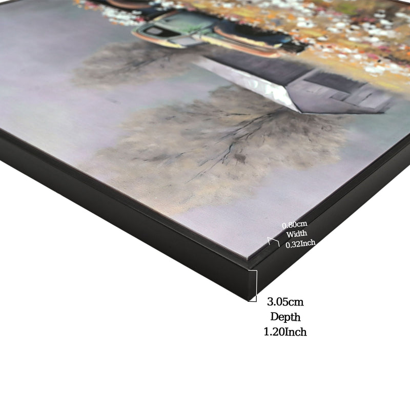 Old Truck Canvas Wall Art, Old Barn Pictures Wall Art - White / Vintage