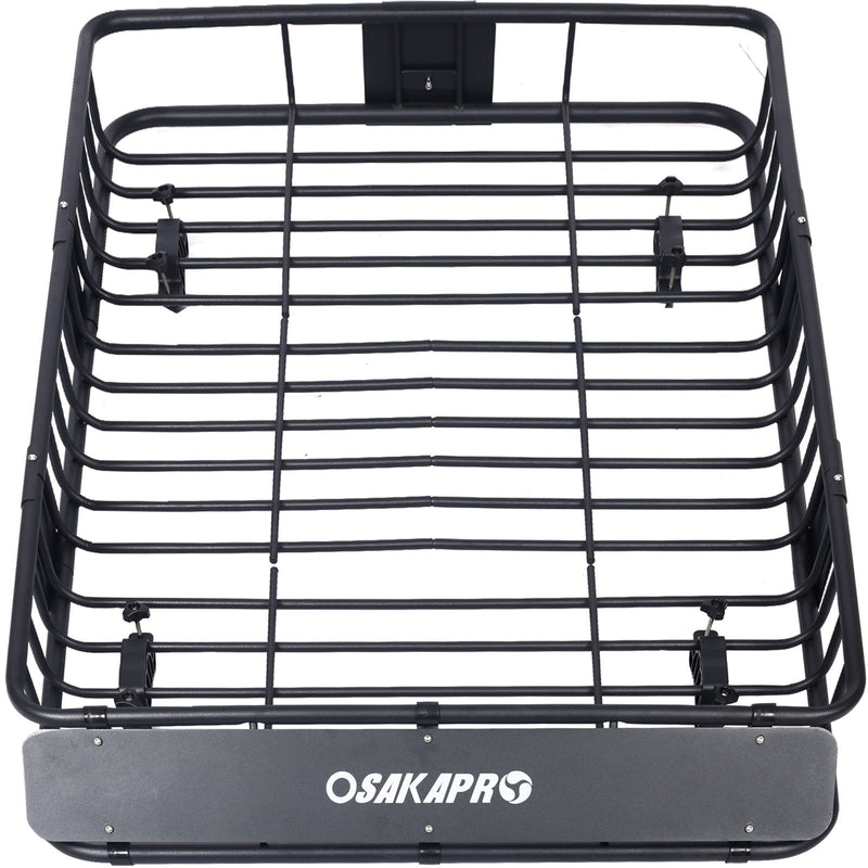Motoring Rooftop Cargo Carrier Basket Steel, Universal Fit Roof Rack