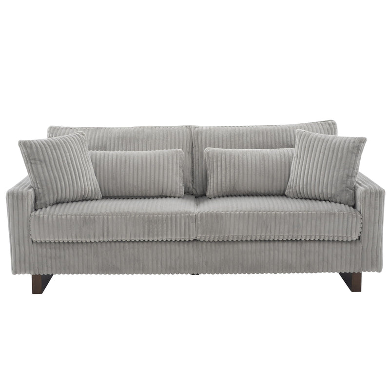Modern Loveseat Sofa With 4 Pillows