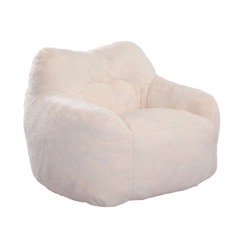 Beanbag Sofa Chair With Armrests Stuffed High Density Foam