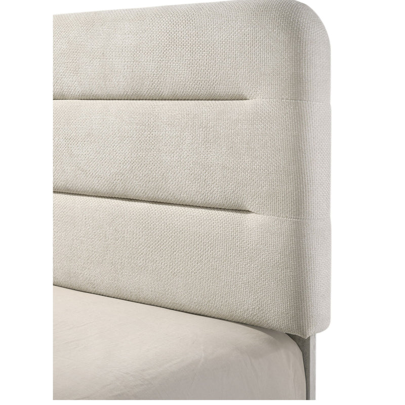 Upholstered Panel Bed, Sleek Lines