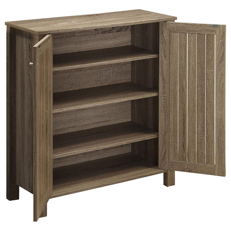 2 Door Shoe Cabinet With 4 Shelves - Taupe