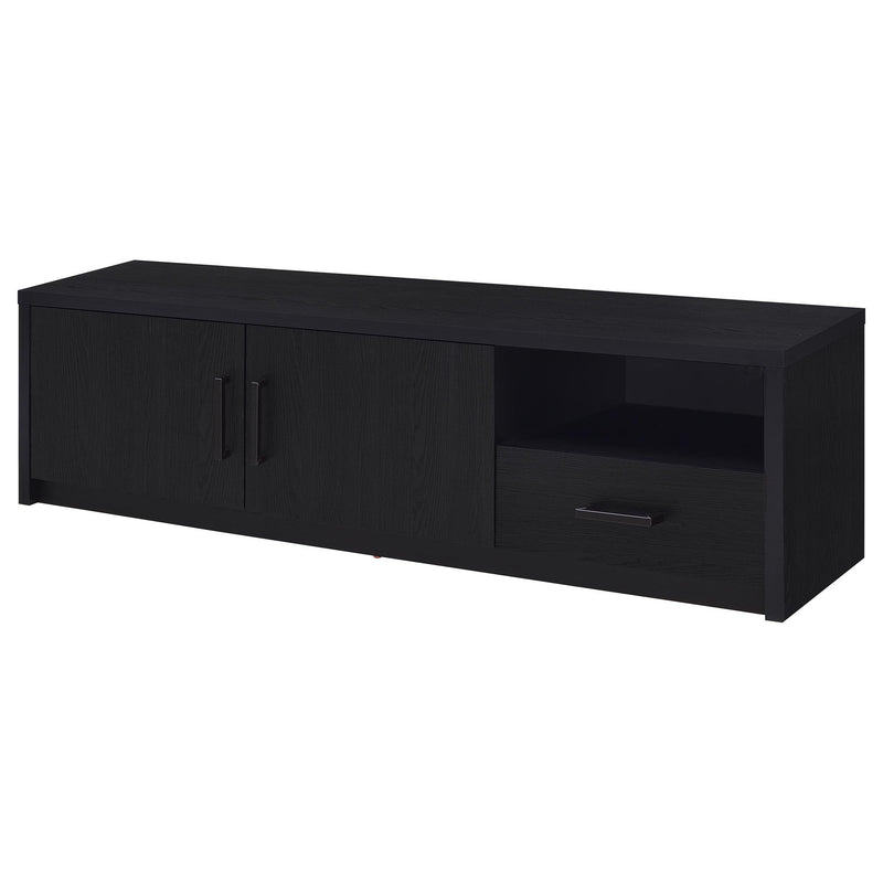 Ian - 2 Door TV Stand Media Console With Storage - Black