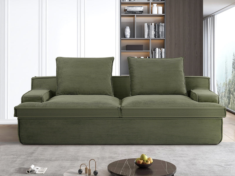 Nimbus - Oversized Full Foam 4 Seater Couch For Living Room Upholstered In Soft, Wide Armrests