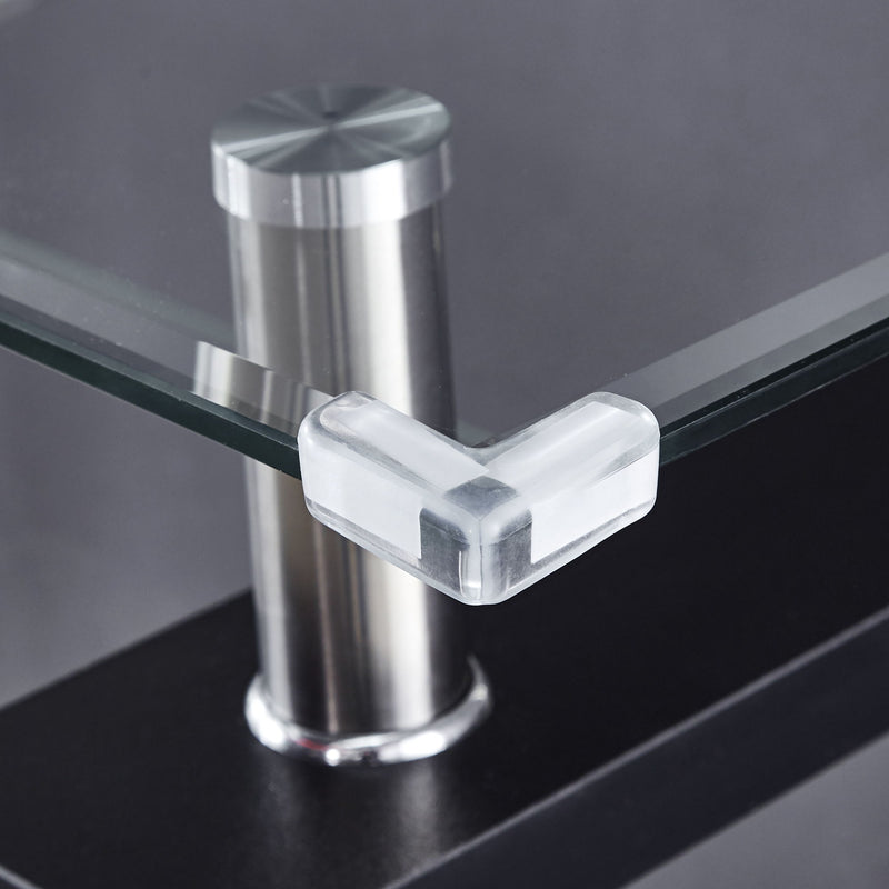 Clear Glass Top Side Table, Modern Design For Home