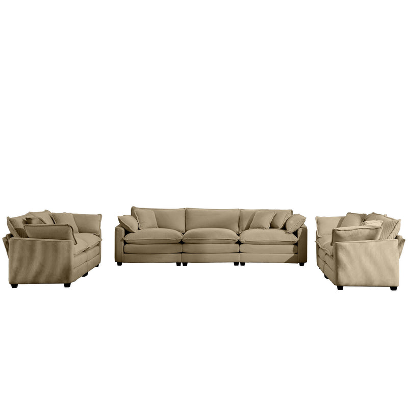 Elegant Oversized Sectional Sofa Set With Deep Seats And Flexible Layout
