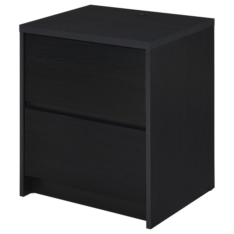 Geary - 2 Drawer Nightstand With LED Lights And USB Charging Ports