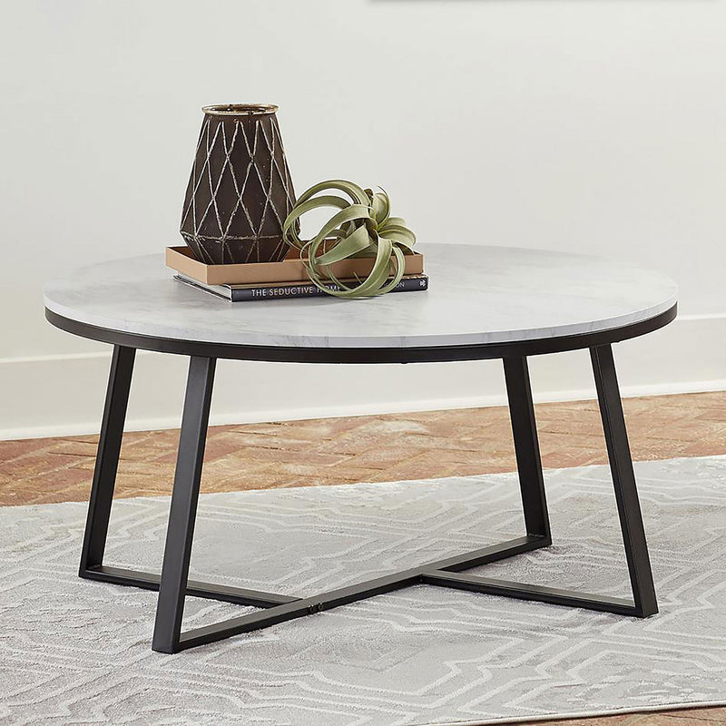Donovan - Coffee Table With Round Top - White
