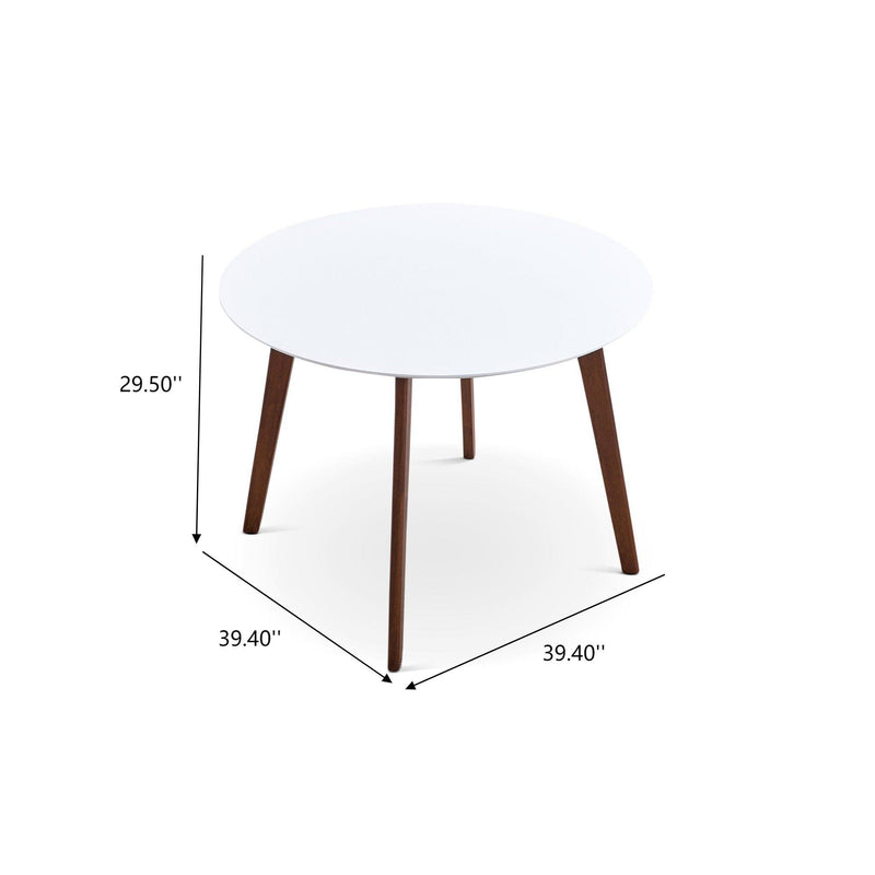 Dining Table - Brown / White