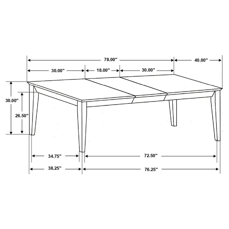 Alexander - Rectangular Extension Leaf Dining Table - Black