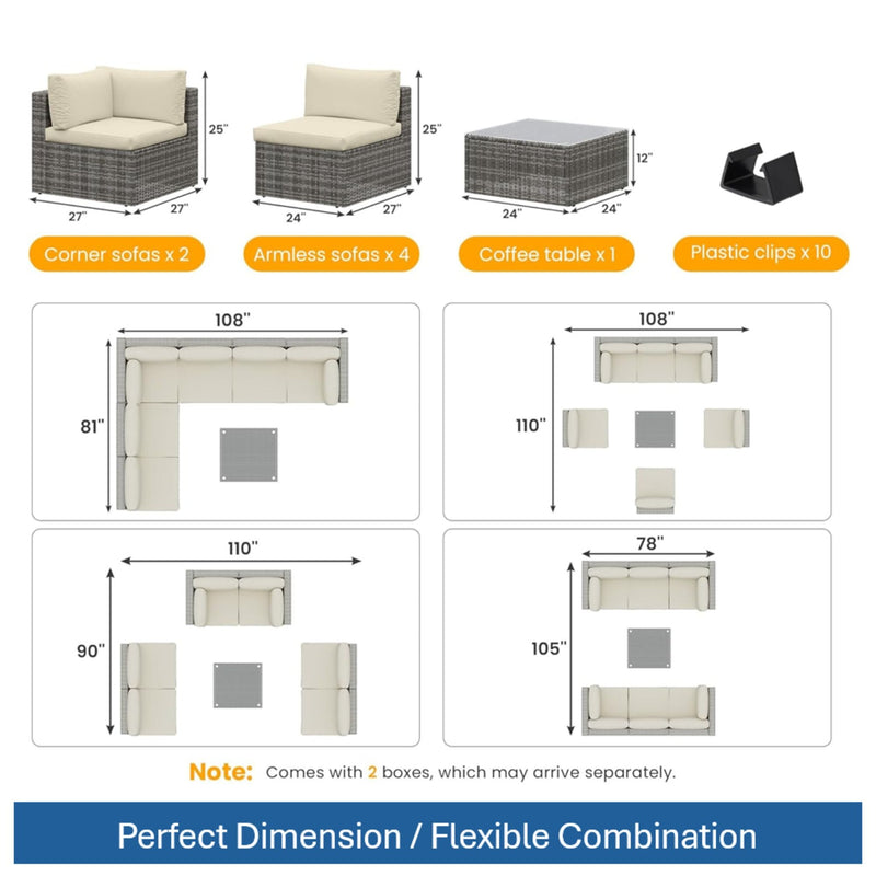 Modern Patio Set With Coffee Table