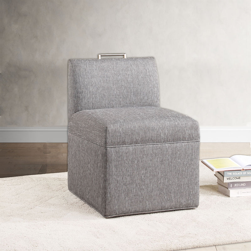 Della - Upholstered Castered Chair - Gray