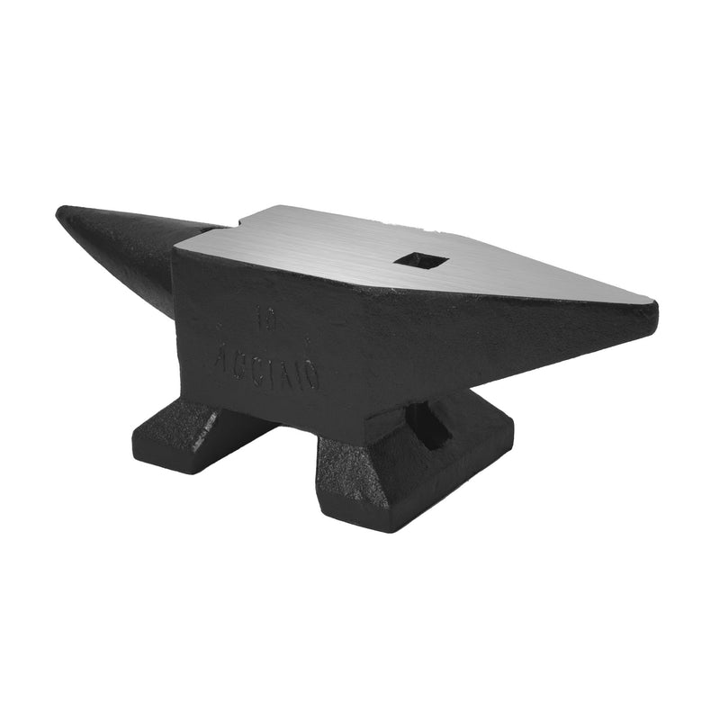 Heavy Duty Cast Steel Anvil, 22 Lbs Single Horn With Large Countertop, High Hardness For smithing