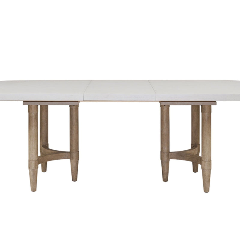 Triad - Double Pedestal Dining Table With Leaf - Sand