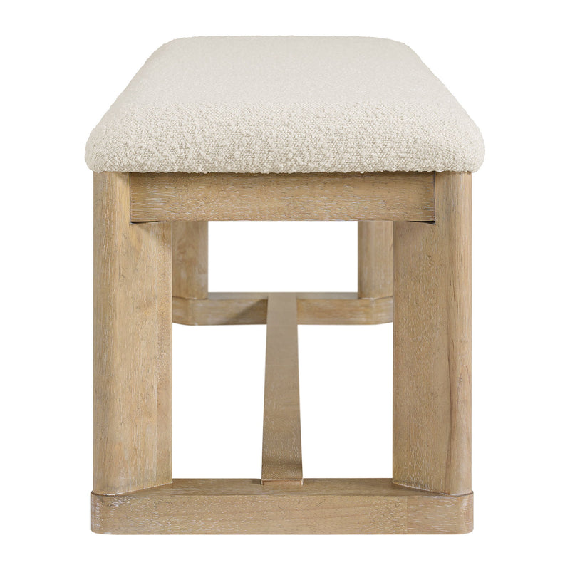 Upholstered Dining Bench - Brown