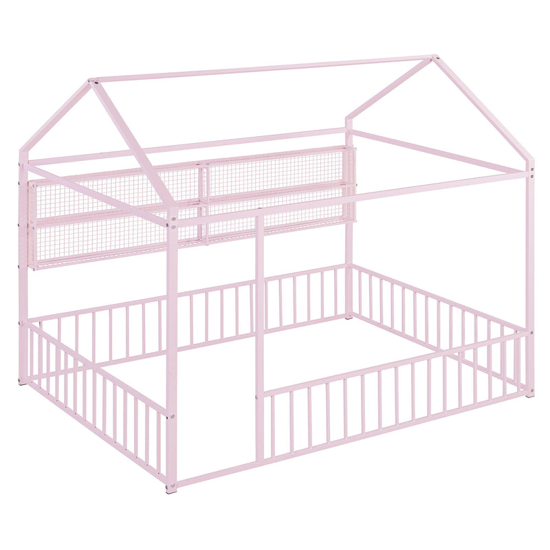House Frame With Fence And Shelves