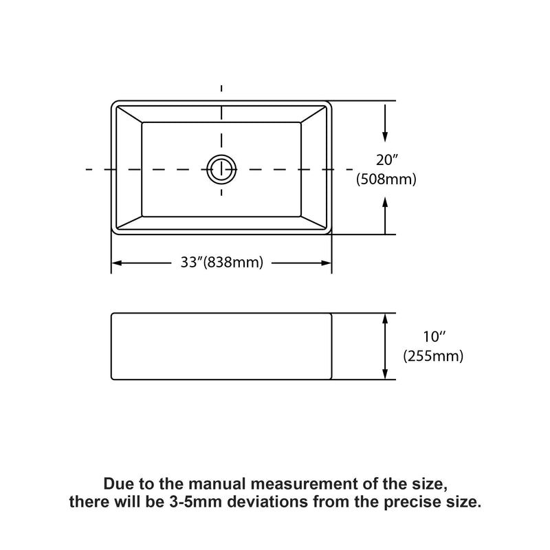 Single Bowl Apron Front Kitchen Sink - White