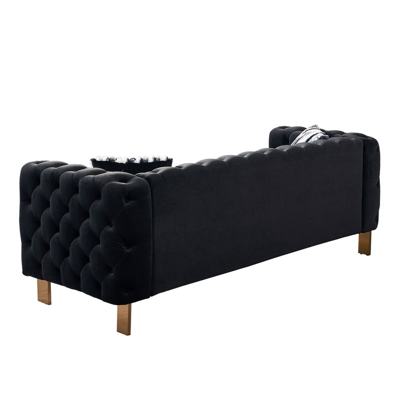 Chesterfield - Modern Tufted Living Room Sofa, 84.25''W Couch