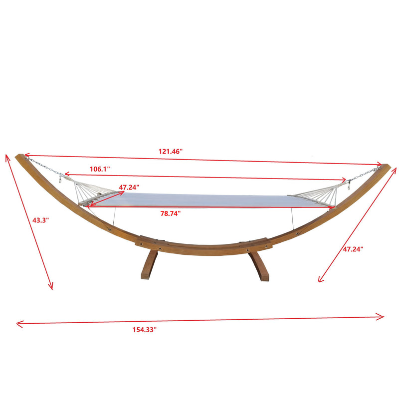 Person Hammock With Stand Set For Indoor Outdoor Standalone - Beige