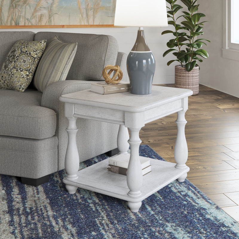 Square End Table - Gray
