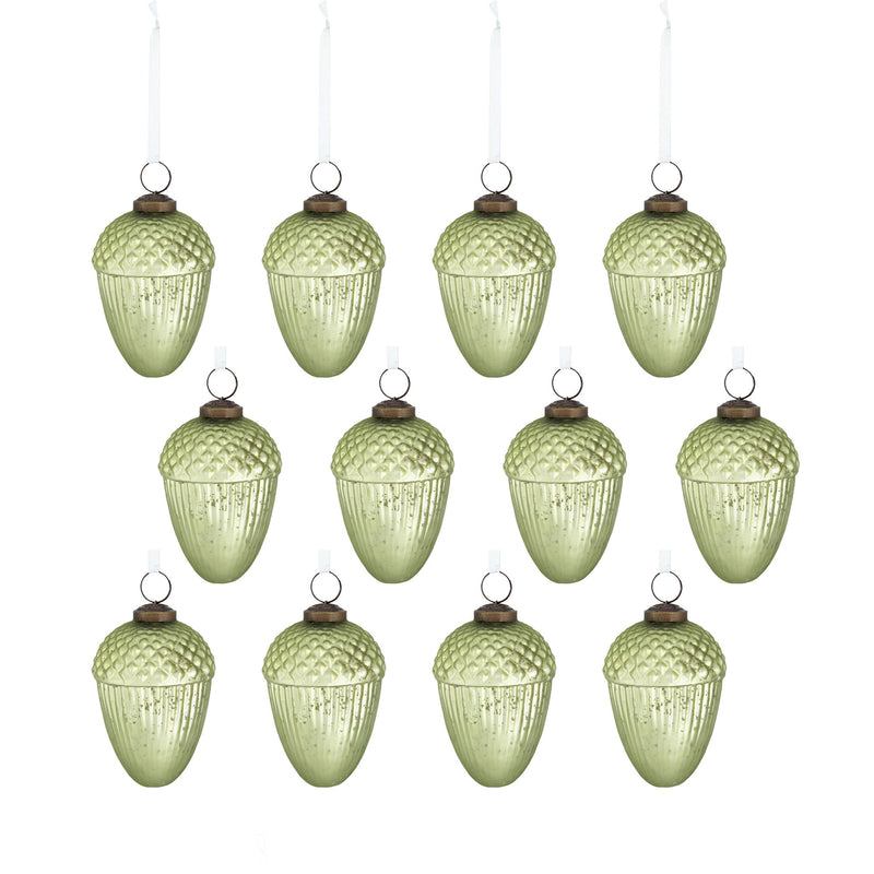 Tear Drop Ornament, Decorative Hanging Christmas Tree Ornaments For Holiday Party Decorations (Set of 12)